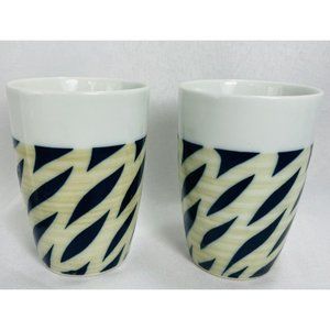 Sake 4 oz. Espresso Turkish Tea Coffee Set Of 2 White Blue